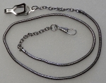WHISTLE SNAKE CHAIN Silver-tone with epaulet style hook-nickel